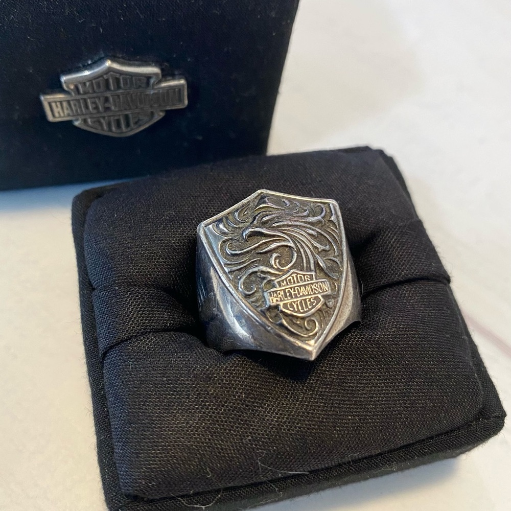 Harley-Davidson Sterling Silver Shield Ring Jewelry